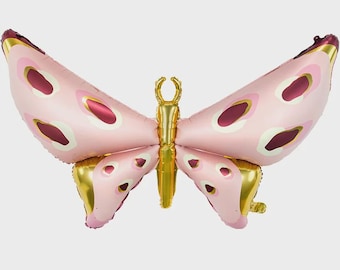 Jumbo Pink Butterfly Foil 43" | Pastel Butterfly Birthday Party Decor, Our Little Butterfly Is Turning One, Fairy Garden Baby Shower Balloon