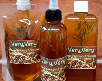 Organic Rosemary & Tea Tree Hair Growth, Scalpcare, Body Treatment Oil