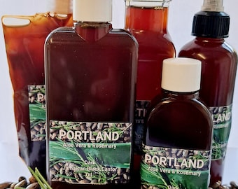 Organic Aloe Vera & Rosemary Dark Jamaican Black Castor Oil (with Glass Bottle Option)
