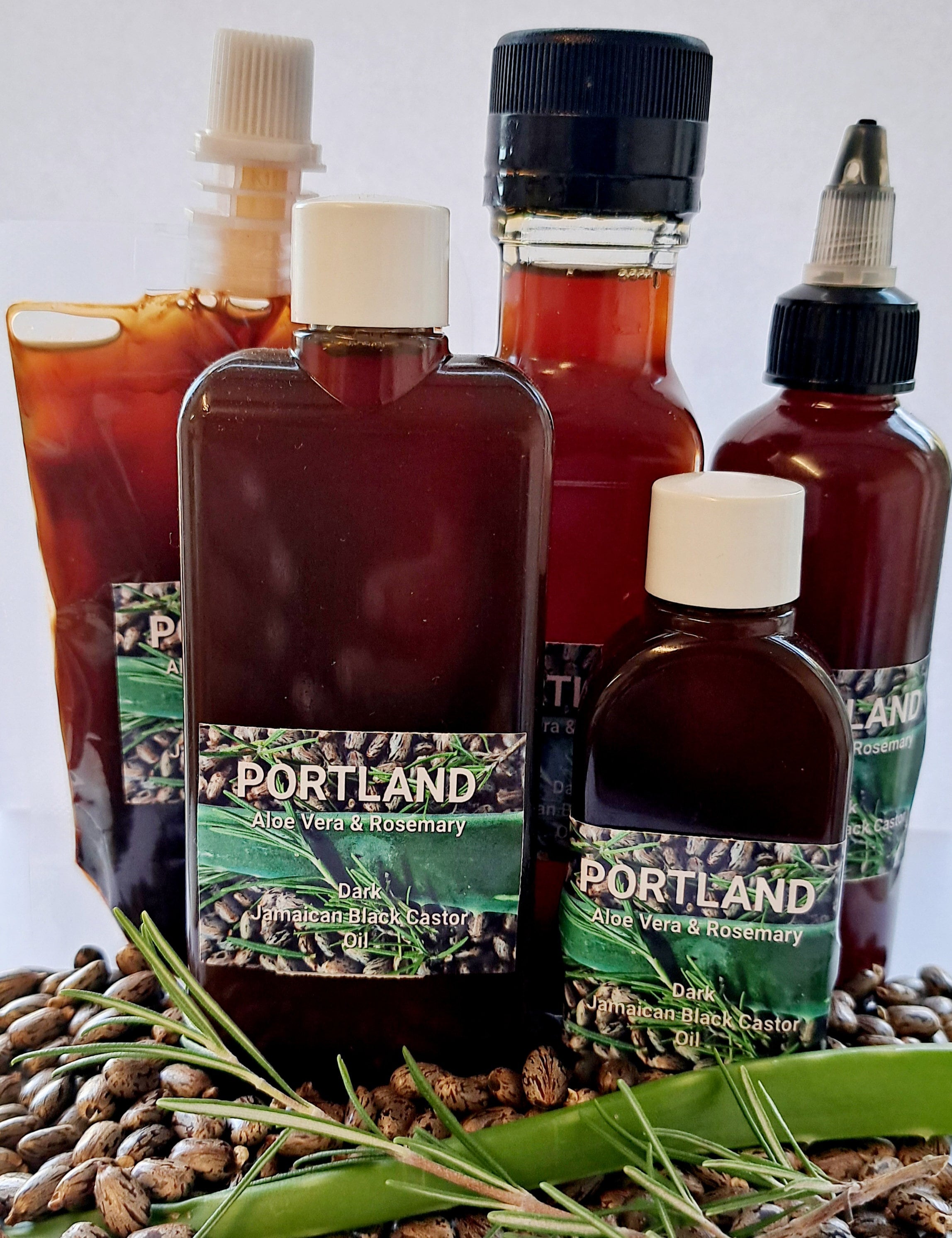 Organic Aloe Vera & Rosemary Dark Jamaican Black Castor Oil (with Glass  Bottle Option) - Etsy