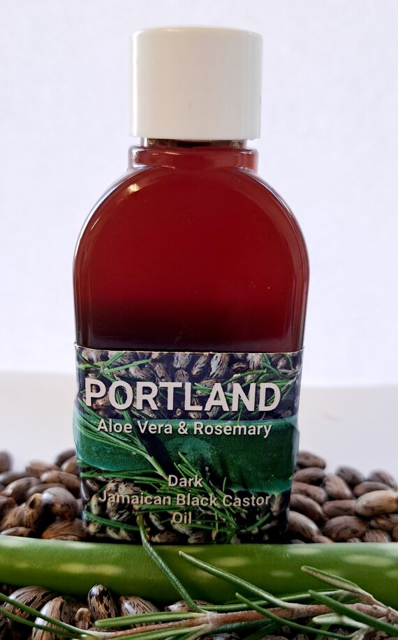Organic Aloe Vera & Rosemary Dark Jamaican Black Castor Oil (with Glass  Bottle Option) - Etsy