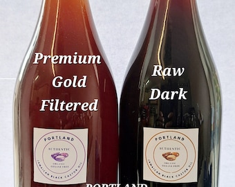 Organic Jamaican Black Castor Oil: Raw or Filtered, Hexane-Free, 1 Litre Glass Bottle