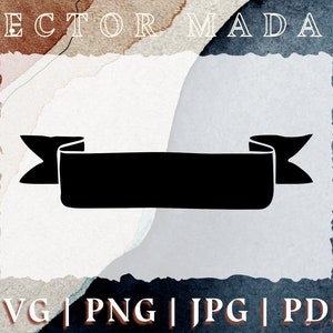 Banier | vectorbestand knippen | SVG png jpg dxf | Cricut silhouet snijmachine clipart | Gepersonaliseerde aanpasbare kunst