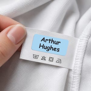 Pack of 60 Personalised Kids Clothing Label Just Peel and Stick Kids Stick on Name Label for Kids