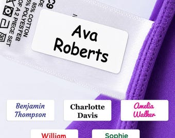 Pack of 60 Personalised Clothing Name Labels Just Peel and Stick Kids Clothing Labels Stick on Label Tags for Kids Papa Prints