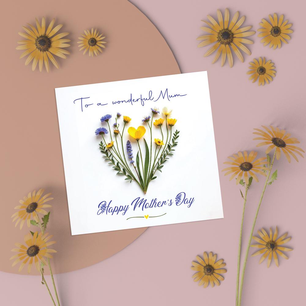 Mothers Day Card for Mum Floral Card Cute Card for Her Happy Mothers ...