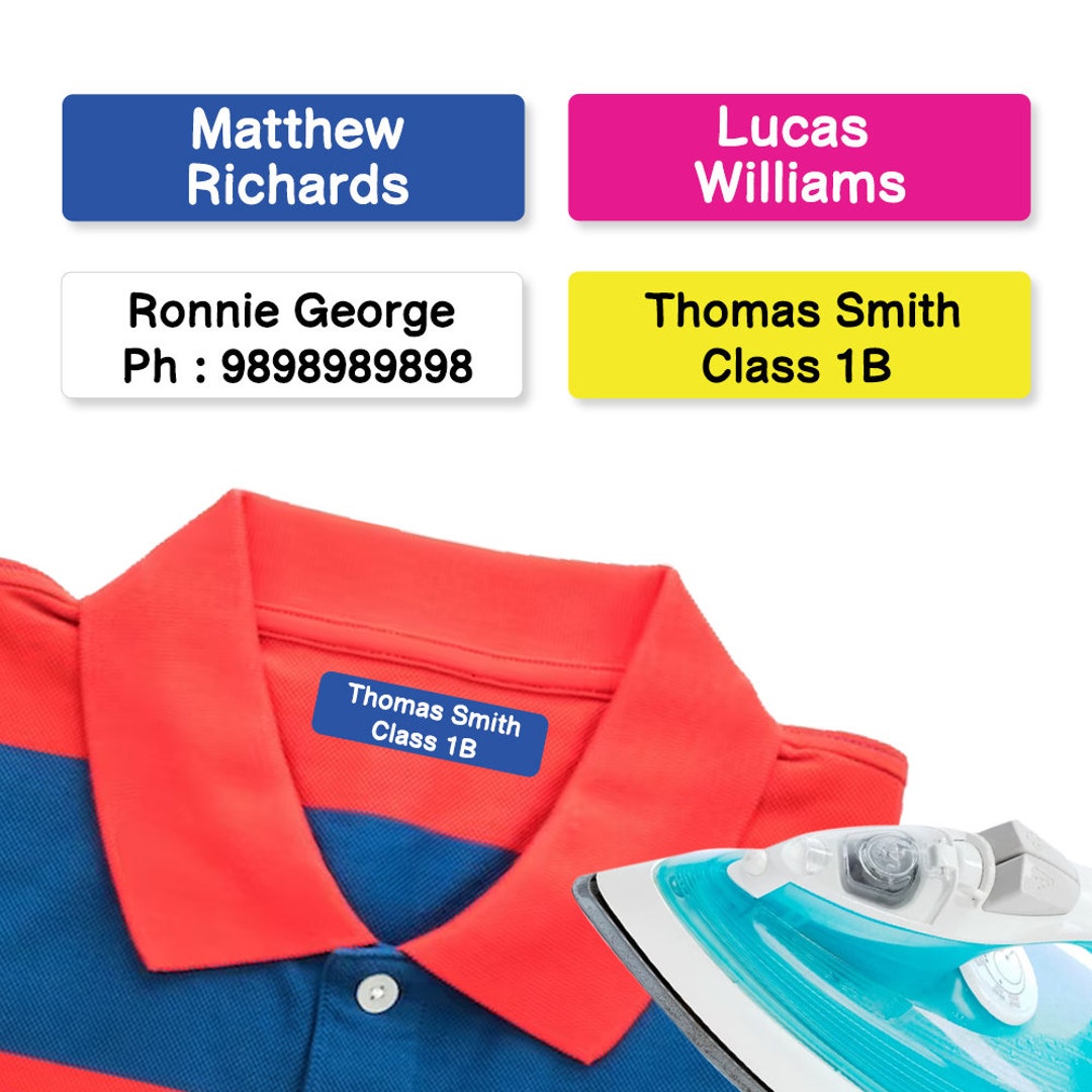 Iron on Stickers Iron on Name Labels Iron on Name Tags Etsy