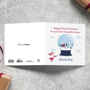 Personalsed Frst Chrstmas New Home Card 145 X 150 Mm Card For New