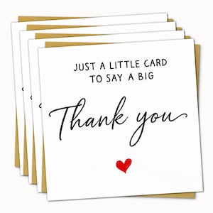 Papa Prints Pack of 24 Thank You Cards A Little Card To Says 145x150 mm Multipack Thank You Card for Teachers, Weddings, kids, Graduation