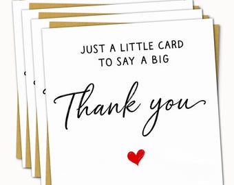 Papa Prints Pack of 24 Thank You Cards A Little Card To Says 145x150 mm Multipack Thank You Card for Teachers, Weddings, kids, Graduation