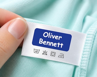 Pack of 60 Personalised Clothing Name Labels Just Peel and Stick Kids Clothing Labels Care Home Labels for Kids