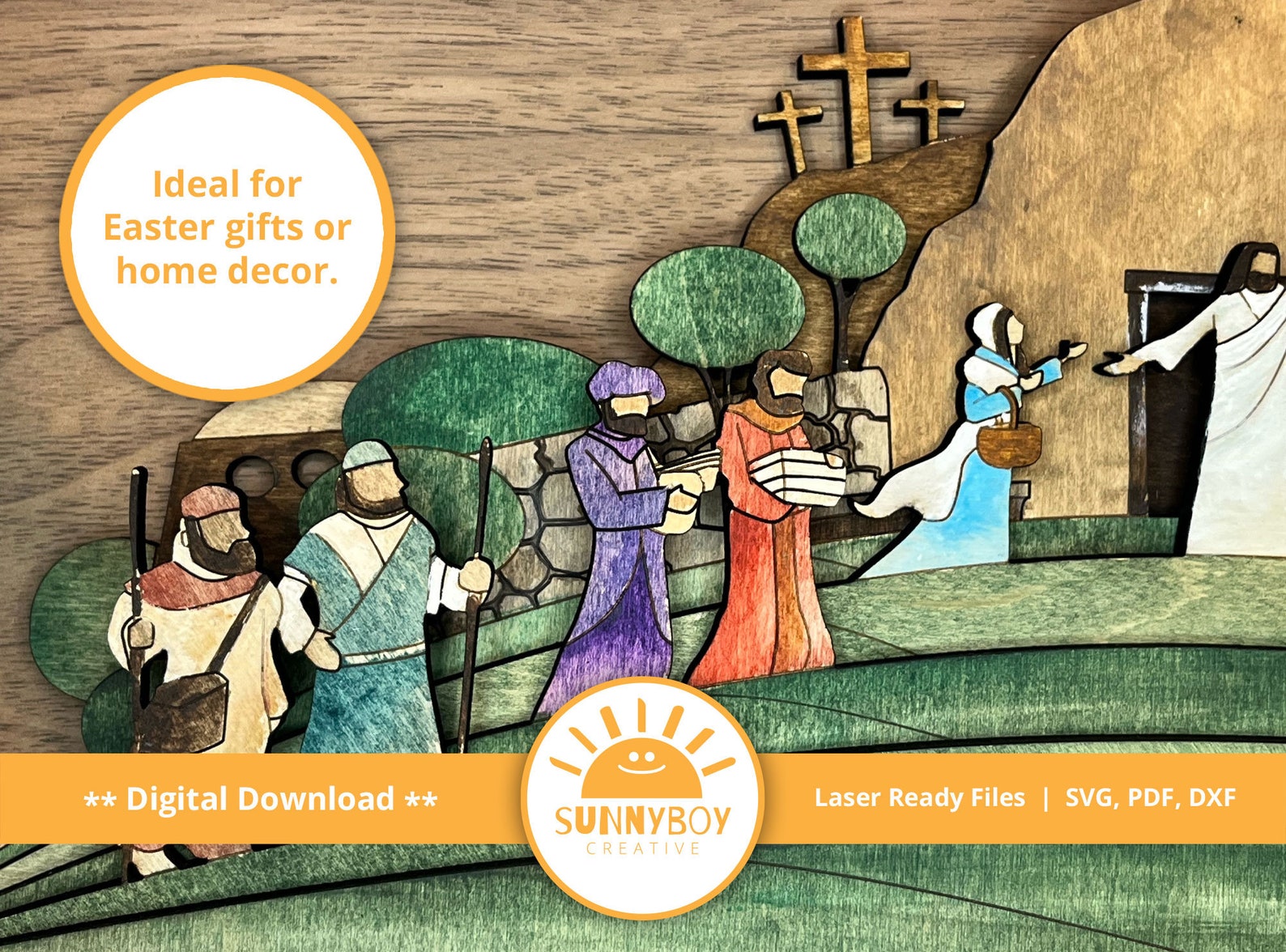 Layered Easter Nativity Scene Laser Cut File SVG PDF DXF Etsy