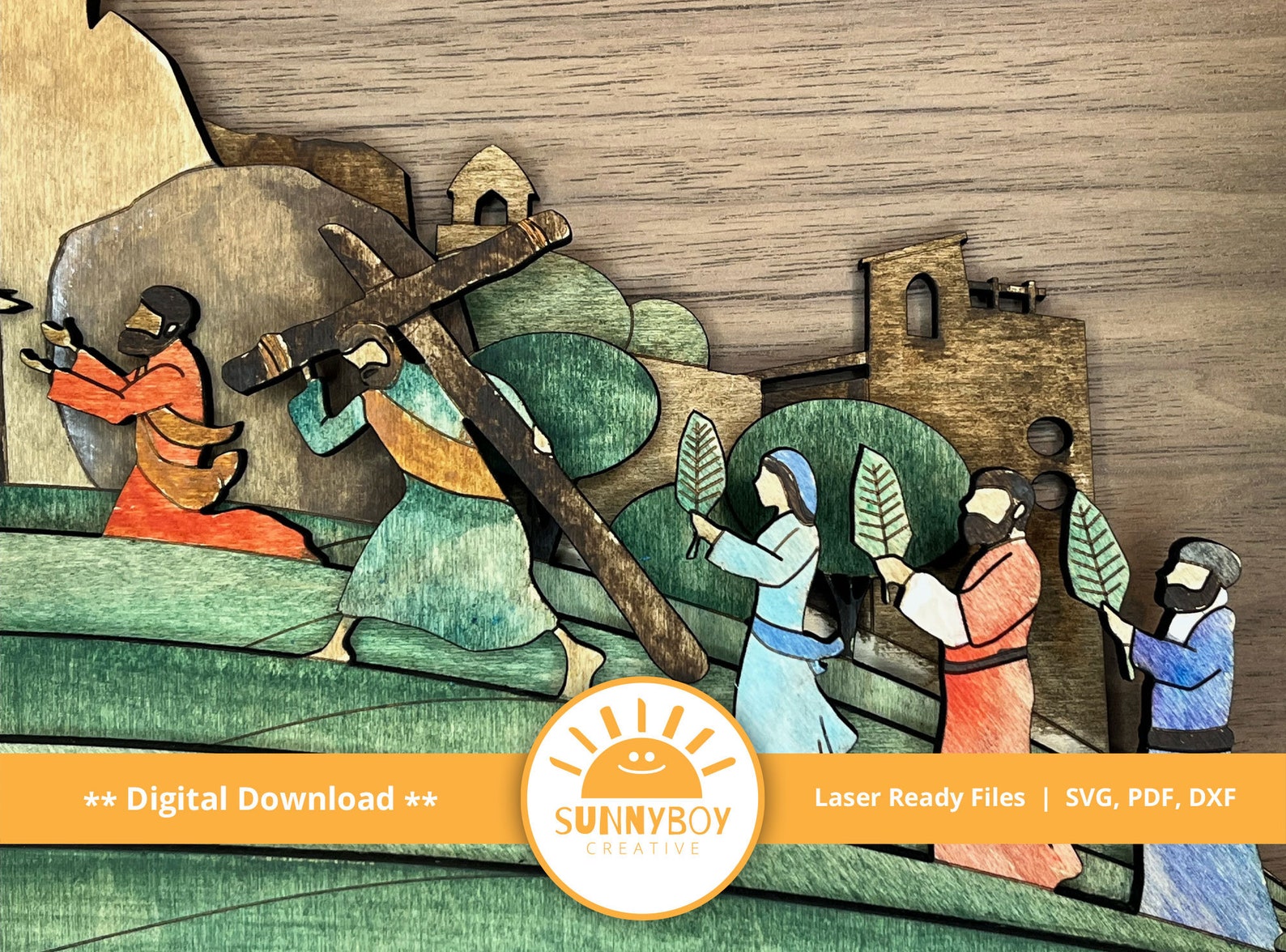 Layered Easter Nativity Scene Laser Cut File SVG PDF DXF Etsy