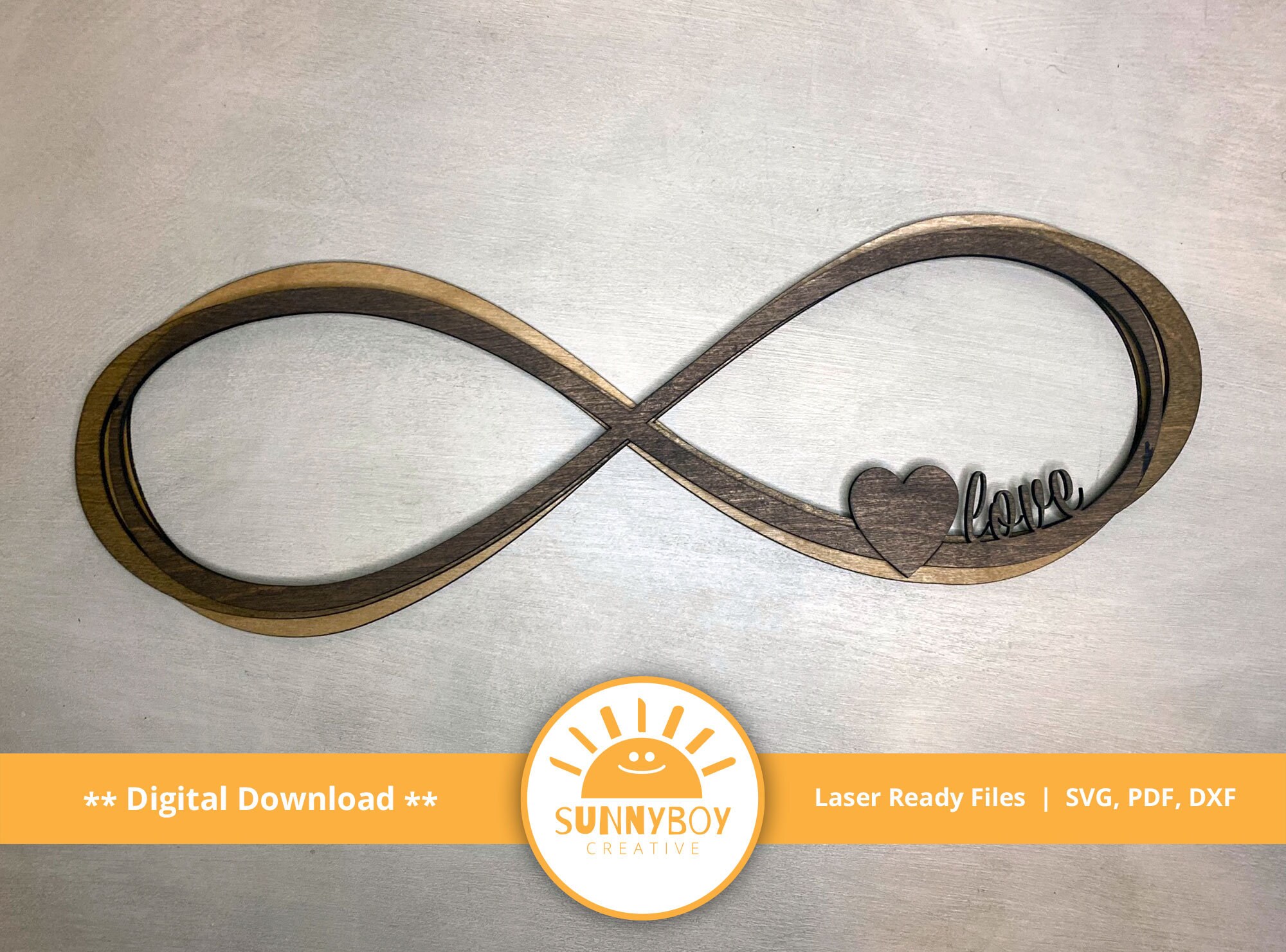 Infinity Artwork Multiple Layers & Display Options Laser Cut File SVG ...