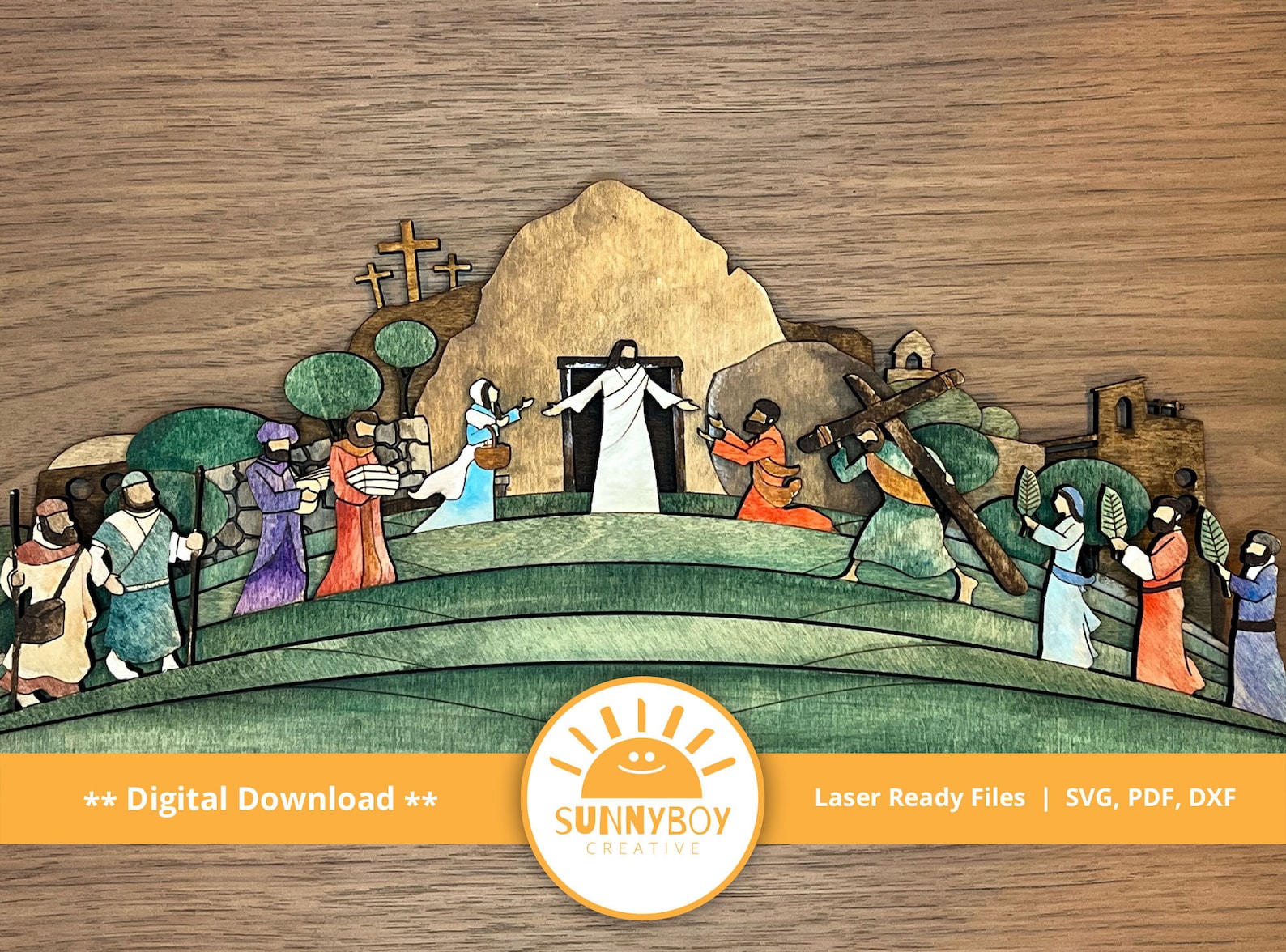Layered Easter Nativity Scene Laser Cut File SVG PDF DXF Etsy