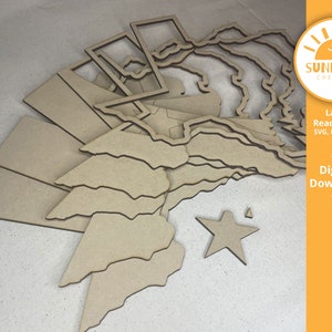 3D Texas Lone Star Flag Laser Cut File (SVG PDF DXF) - Etsy
