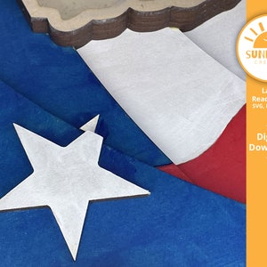 3D Texas Lone Star Flag Laser Cut File (SVG PDF DXF) - Etsy