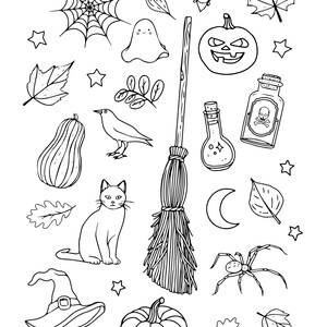 Cute Halloween Colouring Page Digital Download Halloween Activity Printable image 5