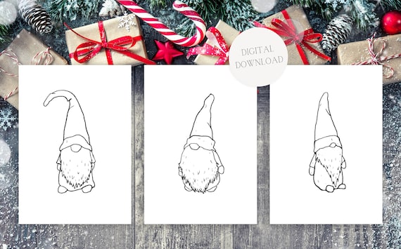 Printable Tomte Artworks Colouring Pages A4 Size Printable