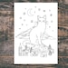 Yule Cat Colouring Page Digital Download Artwork Icelandic Yule Cat Jólakötturinn Kids Christmas ...