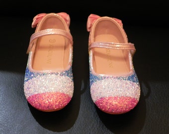 Girls bright sparkle glitter shoes Size 12 New