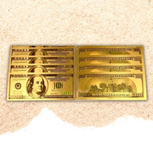 Gold 100 Bill (1ea) (manifestations) (money attraction/ spiritual money)