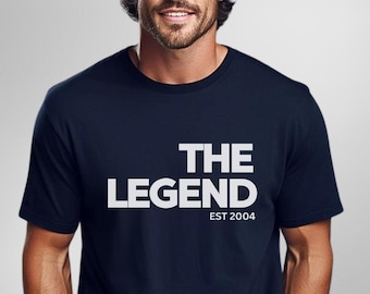 22nd Birthday Gift for Men | The Legend Est. 2004 T-Shirt | Legendary since 2004 | Funny Birthday T-Shirt, Vintage 2004