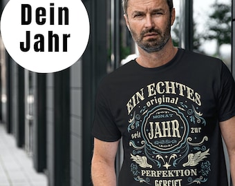 Gepersonaliseerd T-shirt met jaartal | Uniek verjaardagscadeau voor mannen en vaders | Een authentiek origineel shirt