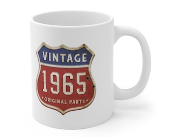 60th Birthday Gift | Man Woman | Coffee Cup/Mug | 60 Years | Retro Vintage Original Parts 1965 - Mug