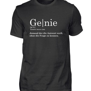 T-Shirt with saying definition genius gift | Funny father&#39;s day gift idea men | German sayings shirt