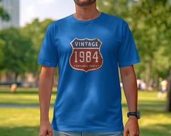 T-Shirt 40 Geburtstag Mann Frau Geschenk 40 Jahre Retro Vintage Original Parts 1984 - Shirt