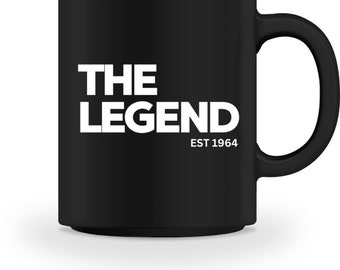 Coffee cup/mug gift 60th birthday man woman 60 years THE LEGEND Est 1964 birthday - cup