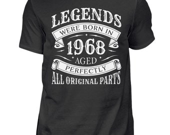 T-Shirt Gift for 56th Birthday Man Woman 56 Years Gift Legends were born 1968 - Shirt