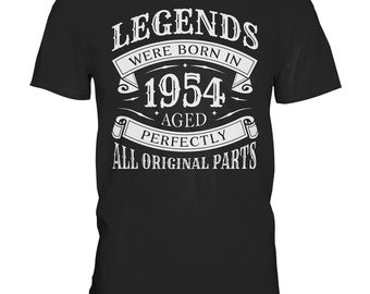 70e verjaardag man vrouw cadeau|T-shirt voor 70 jaar| ronde verjaardag|Klassiek shirt|Legenden zijn geboren in 1954|Verjaardagscadeau