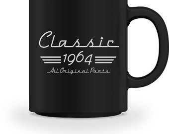 Coffee Cup/Mug Gift for 60th Birthday 60 Years Man Woman Classic 1964 All Original Parts-3 Colors