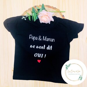 Children's t-shirt Mom and Dad said yes to each other image 2