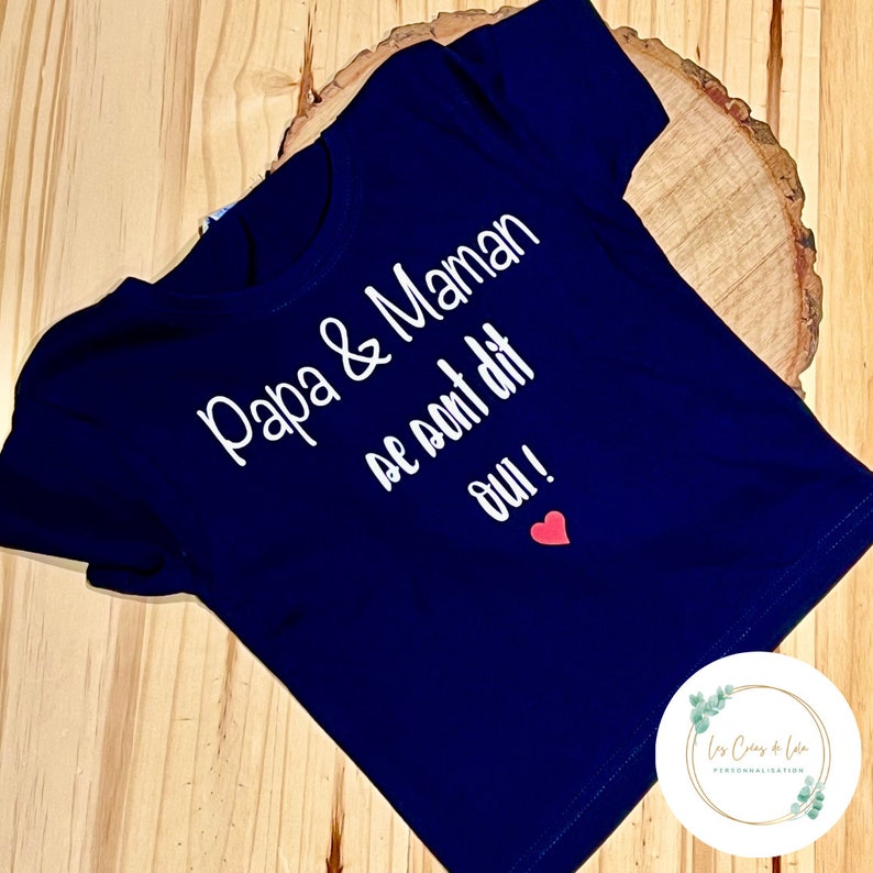 T shirt enfant Papa et maman se sont dit oui image 3