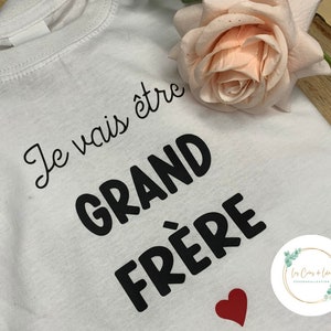 T-shirt personnalisé je vais être grand frère/soeur image 1