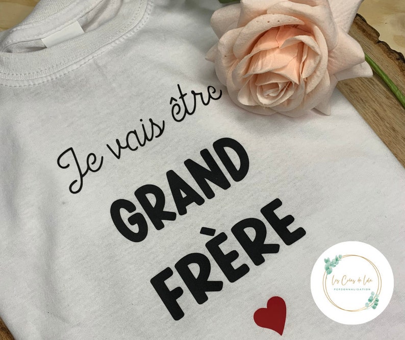 T-shirt personnalisé je vais être grand frère/soeur image 1