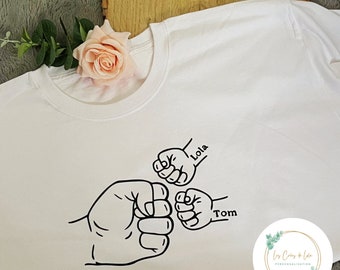 personalized family hand t-shirt