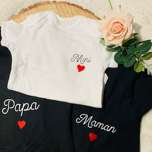 personalisiertes Herz-Familien-T-Shirt Bild 1