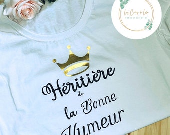 T-shirt "héritier(e) de la bonne humeur