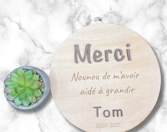 Plaque "merci" personnalisée