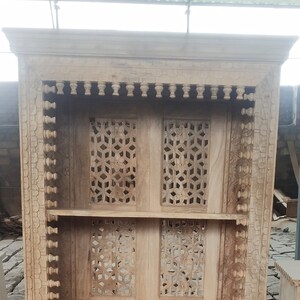 Wooden Hand Carved Book Shelf, Decorative Stand, Hand Carved Decoration, Library Furniture, Display Stand