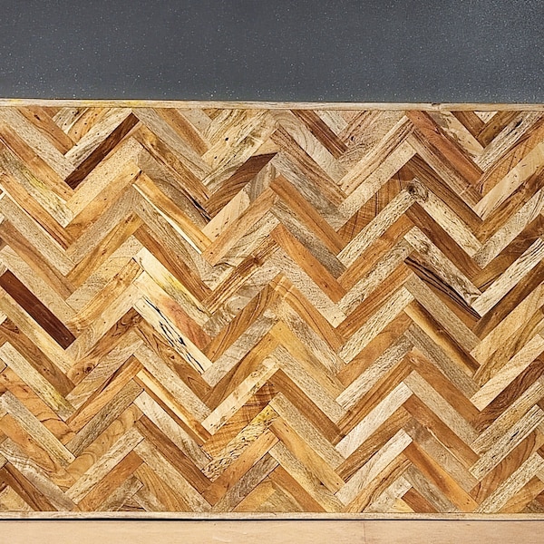 Wooden Zigzag Patterned Table Top, Customisable Table Tops, Wooden Top