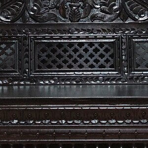 Wooden Hand Carved Sofa Chair, Indian Traditional, Decorative Sofa