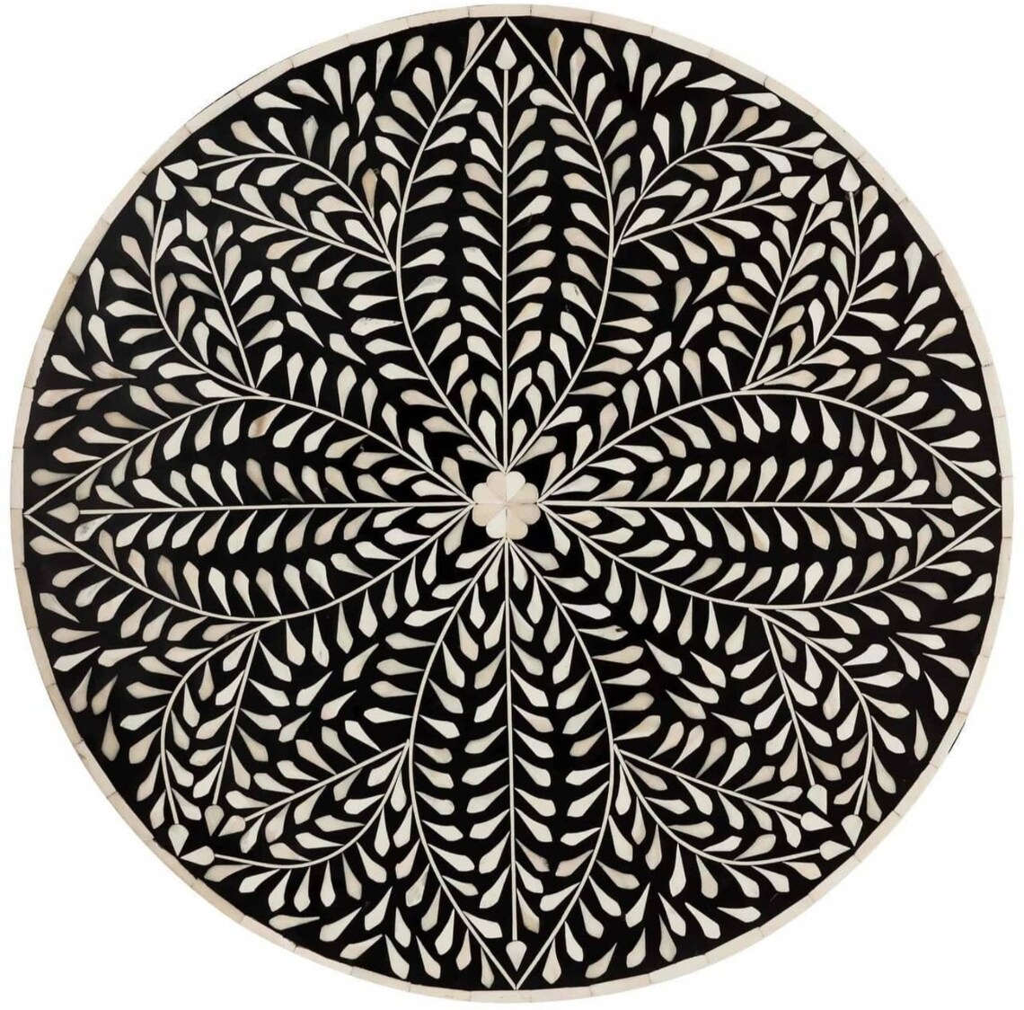 Bone Inlay B&W Patterned Table Top Customisable Table Tops - Etsy