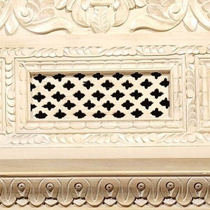 Wooden Hand Carved Sofa Chair, Indian Traditional, Decorative Sofa