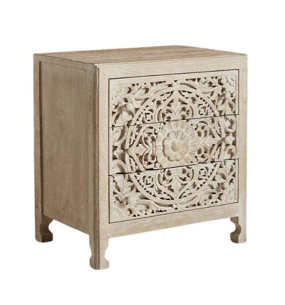 Handcarved on sale lombok nightstand