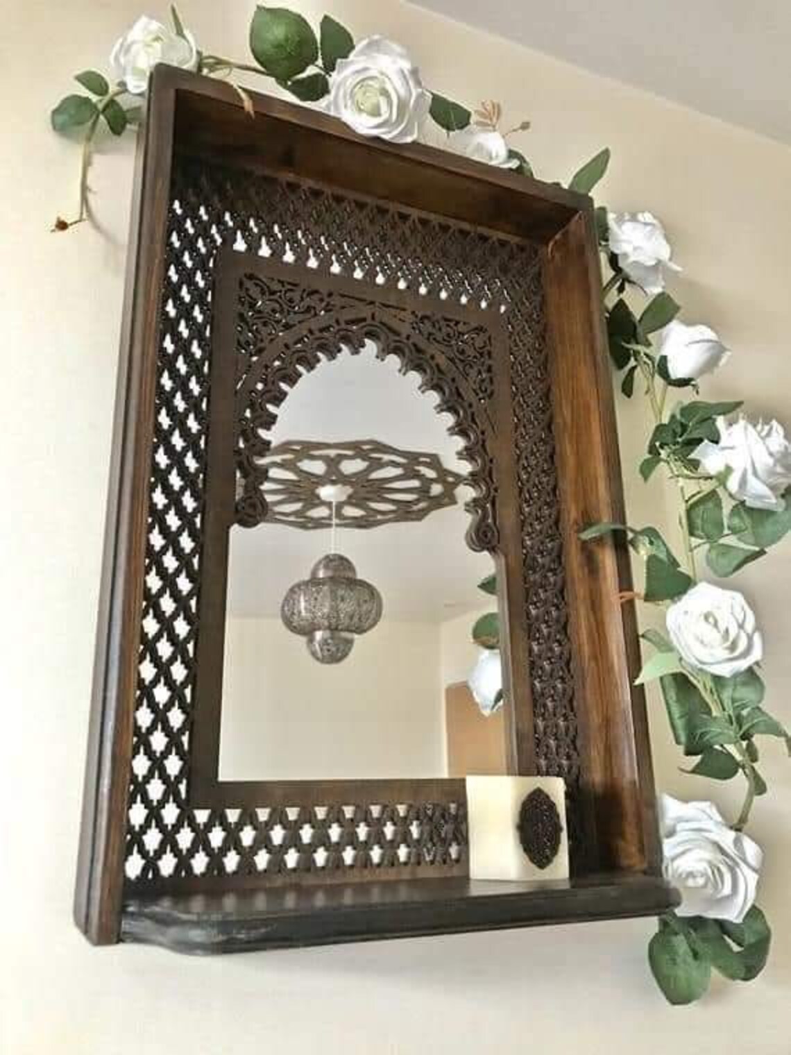 Wooden Carved Jharokha Wall Mirror Frame Mirror Frame - Etsy